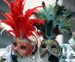 yapboz Karnaval maskeleri